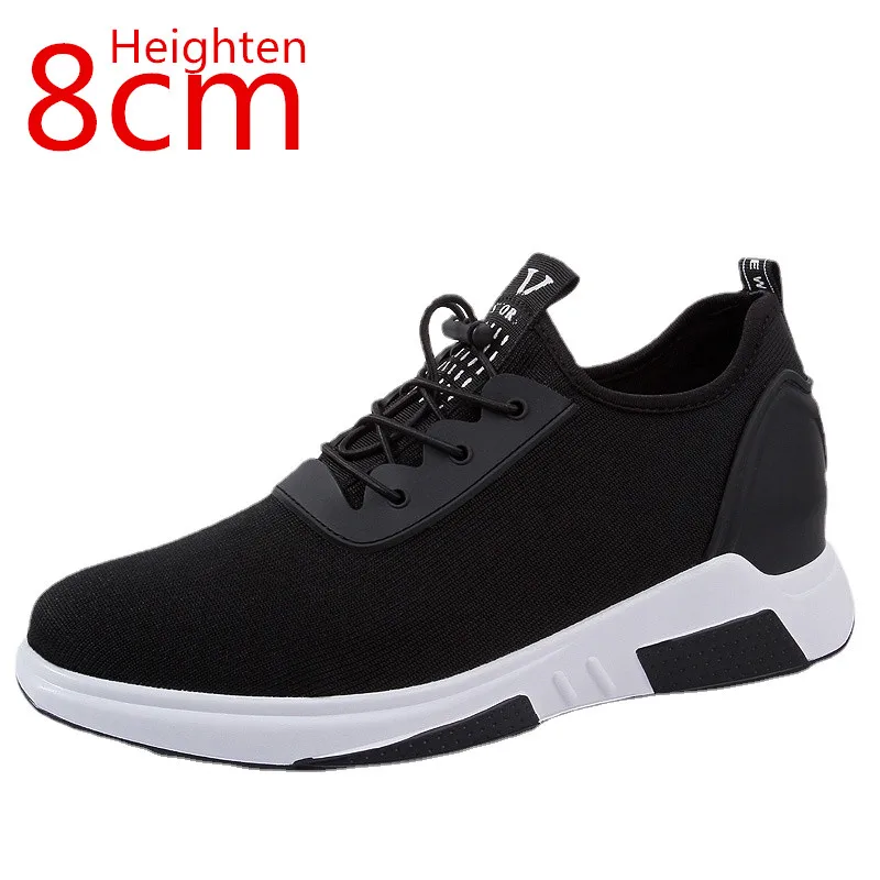 

Summer Men's Elevator Sports Shoes Trend Breathable Jogging Casual Shoes Increased 8CM Fashion Men Shoes Heighten Shoes Sneakers