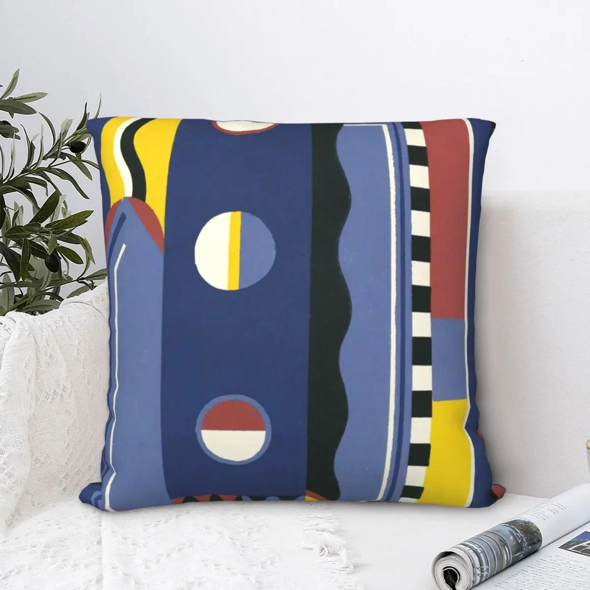 

Georges Valmier Oil Painting Square Pillowcase Polyester Pillow Cover Velvet Cushion Zip Decorative Comfort Throw Pillow Home