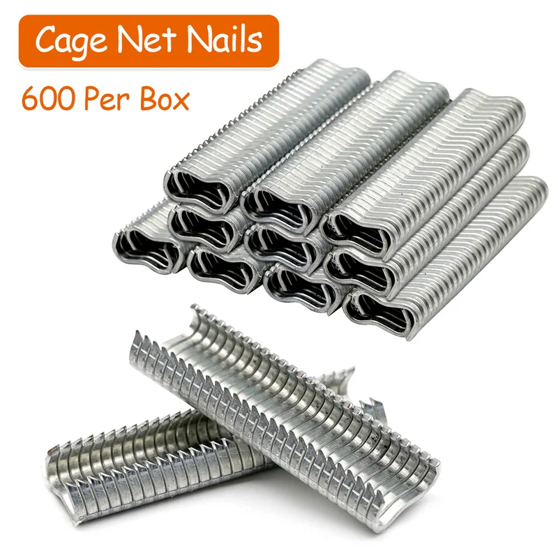 Animal Cage Clamp 600 Pcs/box M Nail Ring Installed Chicken Duck Bird Dog Quail Tied Dove Rabbit