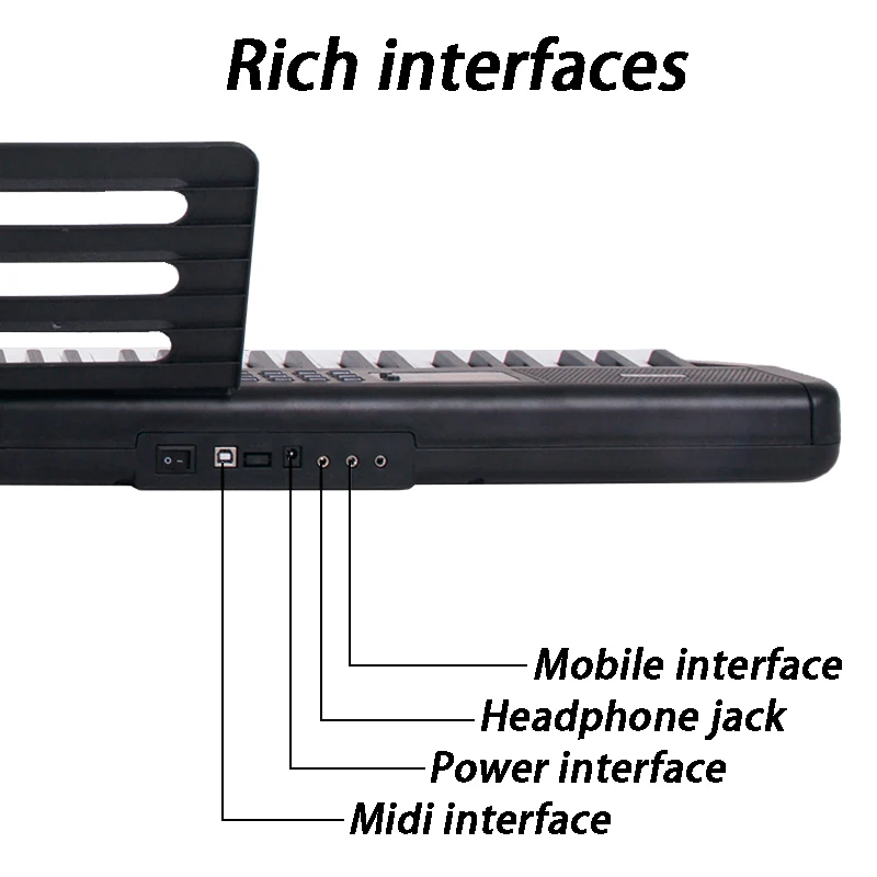 Portable 88 Key Electronic Organ Bluetooth MIDI Electronic Piano Children's Beginner Keyboard Musical Instrument Synthesizer