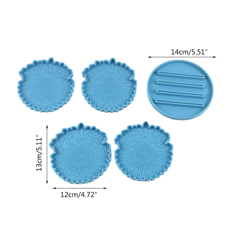 Y4QE DIY Maple Leaf Epoxy Resin Mold Holder Silicone Mould
