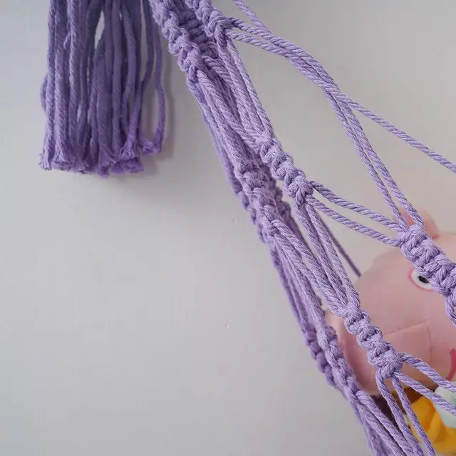 Amaca Per Peluche In Macramè - Rete Angolo Con Luci LED Per Giocattoli - Foto 5