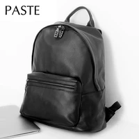 Vintage Business 100% Genuine Leather Men's Backpack Black Large Notebook Travel Backpack Cowhide Man College Schoolbag 1
