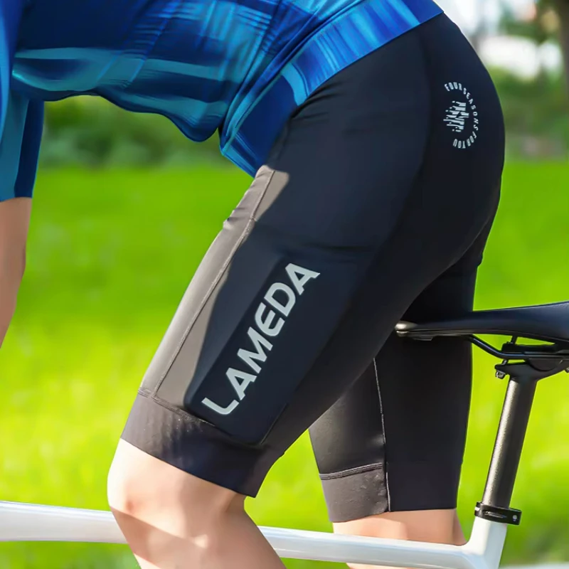Pantaloni da ciclismo da uomo, corti, traspiranti, ad asciugatura rapida, estivi, da ciclismo, per mountain bike, da ciclismo, bianco, M