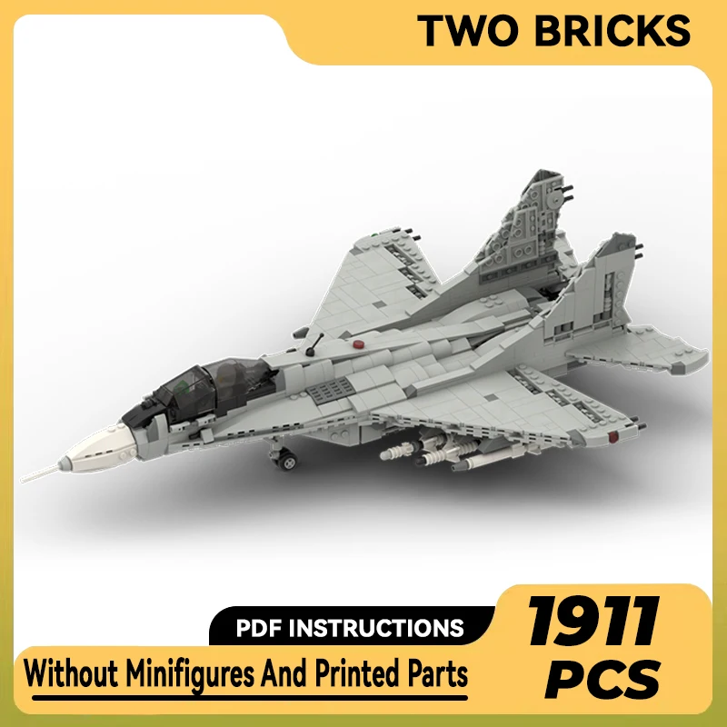 

Moc Building Blocks Military Soviet Fighter Jets MiG-29 Technical Bricks DIY Assembly Construction Toys For Child Holiday Gifts