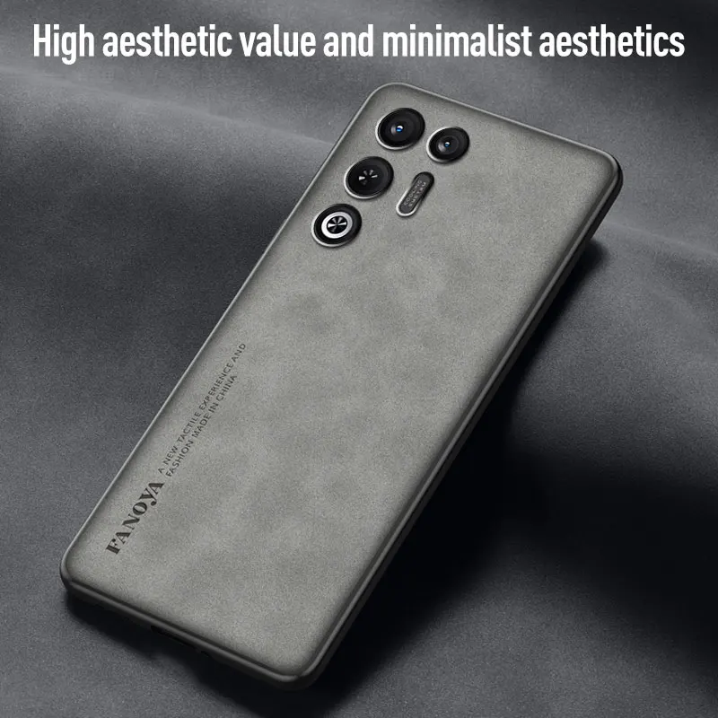 Luxurious PU Leather Sheepskin Feel Phone Case - Premium Protective Cover