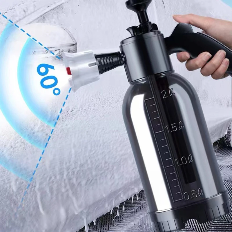 1 PC Pneumatic Foam Spray Can for Car Washing Hand Pressure Spray Kettle Fan Shaped Kettle Anti Corrosion Thickening spray bottle,foam cannon,car washer