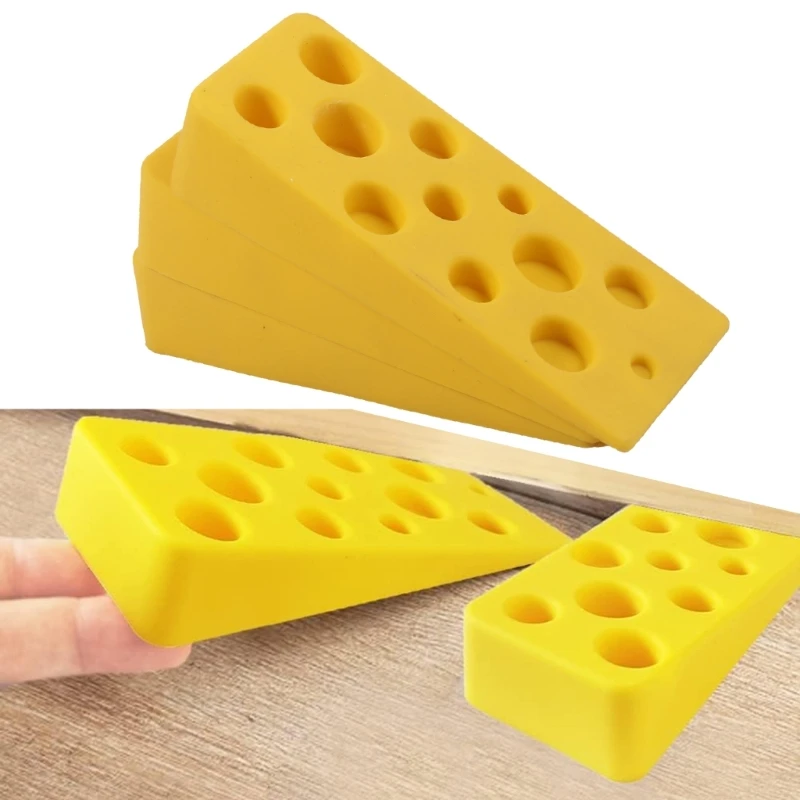 3 Pack Cheese Door Stops Door Stop Silicone Stops Heavy Duty R9UF