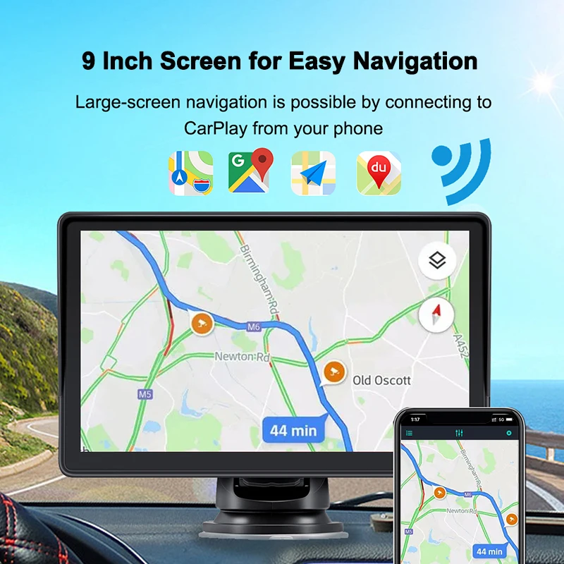 Carplay sans Fil Android Auto Portable Installation Facile Écran de Voiture  Écran Intelligent Stéréo pour 12V 24V Van Écran Tactile IPS de 7 Pouces  Bluetooth 5.0 Lien Miroir : : High-Tech