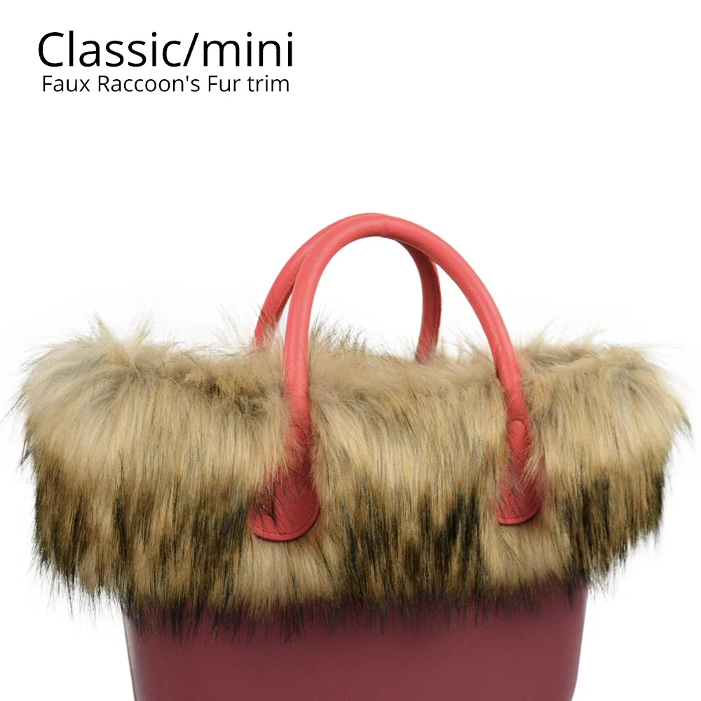 New Trim Faux Raccoon'S Fur Furry Plush Trim For O Bag Decoration Classic Big Mini Obag Borse Inverno Donna
