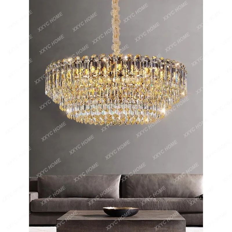 

Light Luxury French Crystal Master Bedroom Home Atmosphere Restaurant European and American Style Lamp Lighting