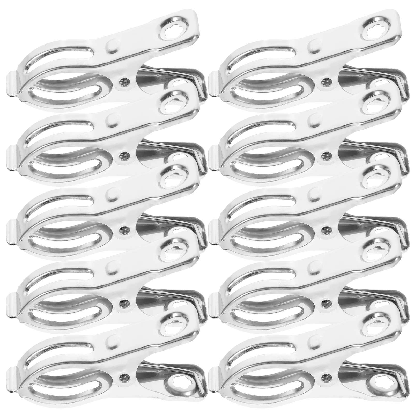 

2 Packs Stainless Steel Drying Clip Beach Towel Clothing Clips Clothes Clamps Windproof Clothespins Metal Quilt