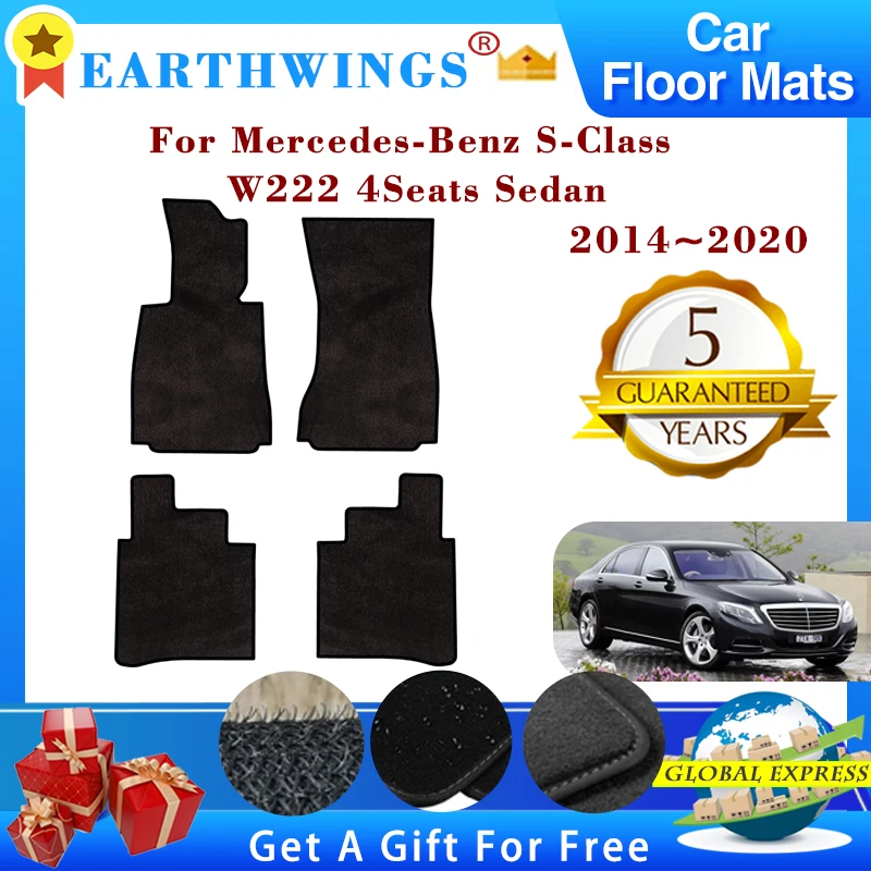 

Car Floor Mats For Mercedes-Benz S-Class W222 4Seats Sedan 2014~2020 Auto Carpets Footpads Cape Rugs Cover Foot Pads Accessories