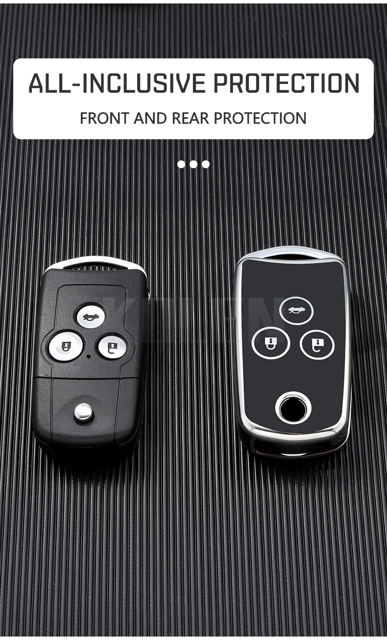 Nuovo TPU Car Flip Key Case Cover Shell per Honda Civic Fit Accord CRV HRV Jazz Odyssey per Acura TL TSX ZDX RSX CRZ accessori - S68b6aa16dda644e98dbd36c2bfb62359T