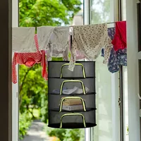 4 Layer Drying Net Herbs with Zips Fish Hanging Basket Folding Anti-Fly Fine-Grained Grid Drying for Fish/Vegetables/Fruit/Herbs 2