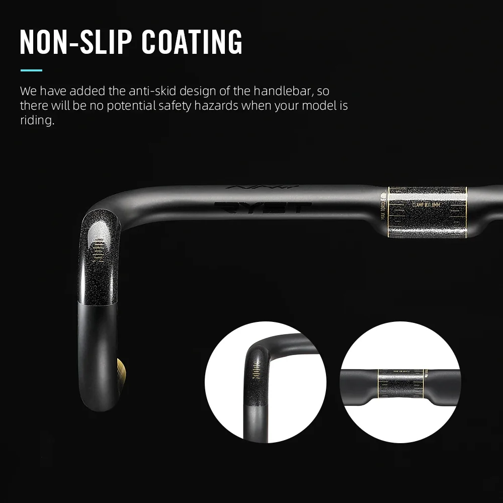 Guidon de route en fibre de carbone LEXON, barre de chute de 31,8 mm UD mat - Image 5