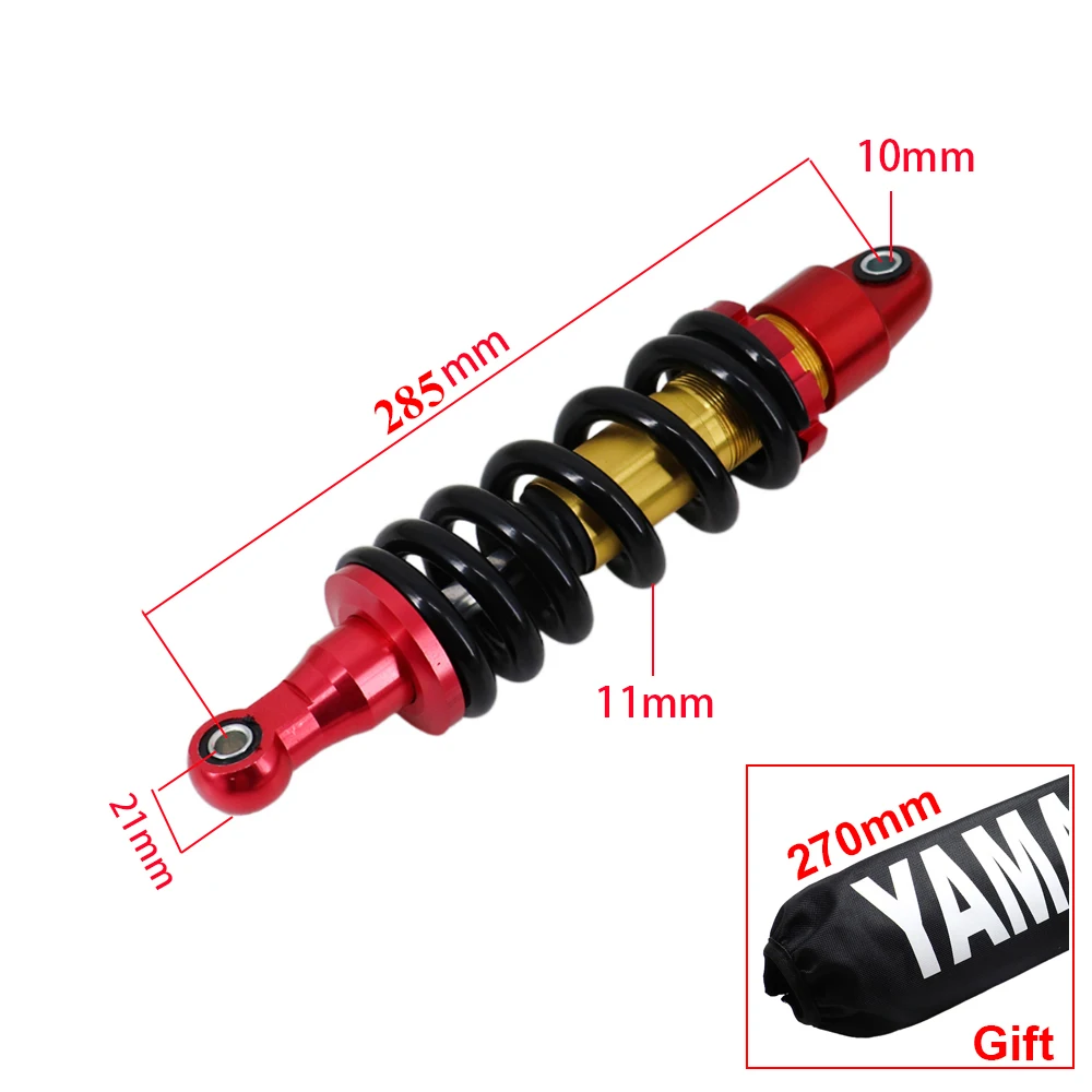 

M10 285 мм Универсальный пружинный Задний амортизатор Подвеска Регулируемая Амортизация для квадроцикла внедорожника
