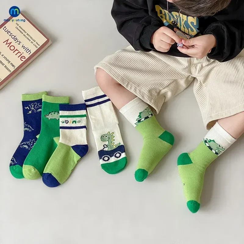 

5PAIR Baby Girl Soft Boneless Combed Cotton Socks Warm Cartoon Children's Socks for Boys Newborn Floor Socks Miaoyoutong
