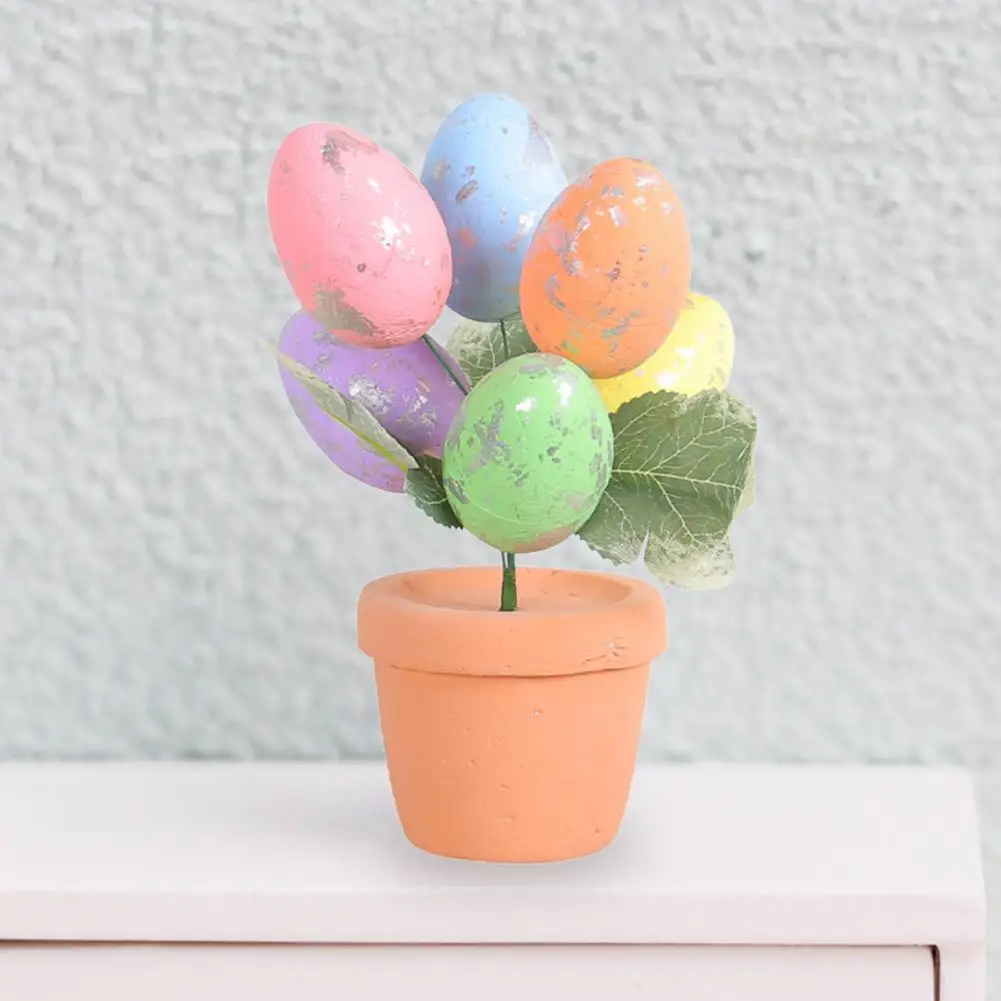 

Colorful Easter Decor Colorful Easter Egg Bonsai Flower Diy Foam Bunny Eggs for Home Party Decoration Wedding Decor for 3