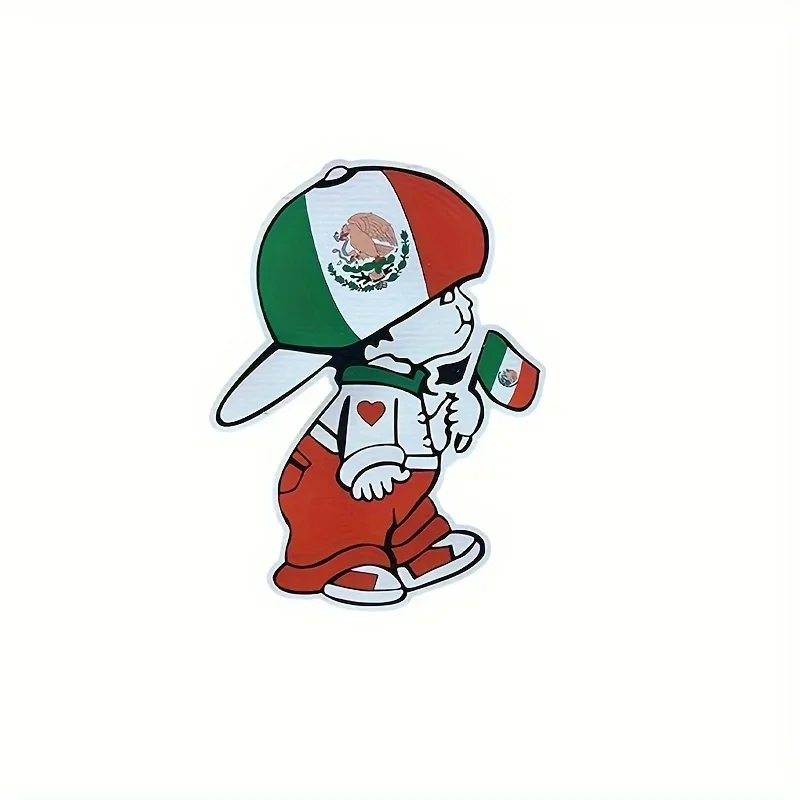 

Автомобильные аксессуары, наклейка, Мексиканский мальчик, Мексиканский национальный флаг, отражающая наклейка для бампера, окна, жесткая шляпа, обои для ноутбука