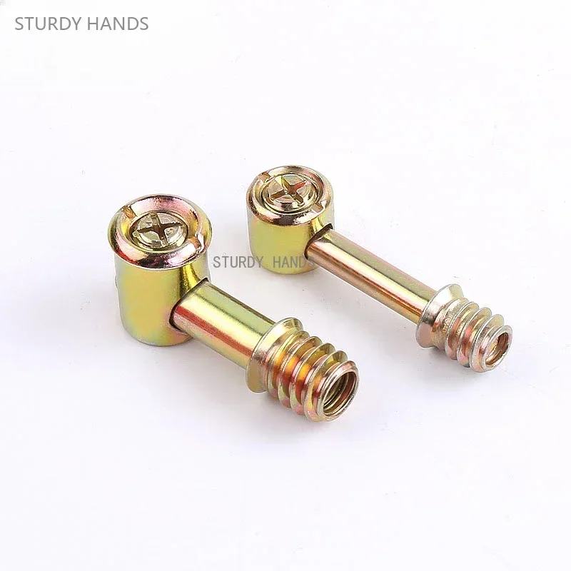 10 sets of iron four in one connectors bed assembly hammers nuts screws eccentric wheels furniture hardware accessories