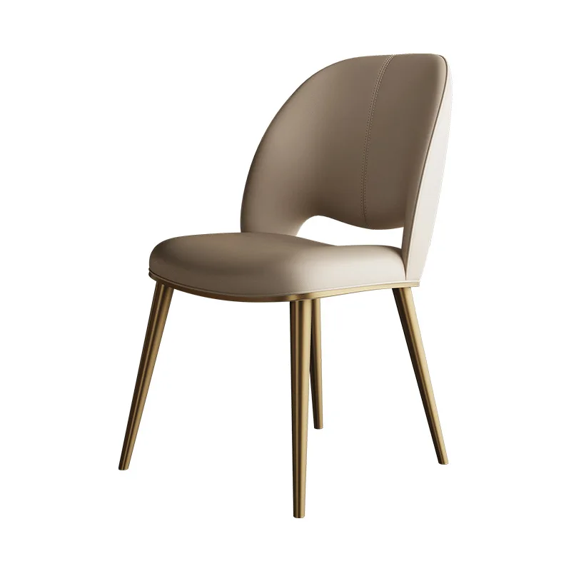

Leather dining chair home modern minimalist Nordic backrest comfortable restaurant hotel minimalist luxury dining table chair