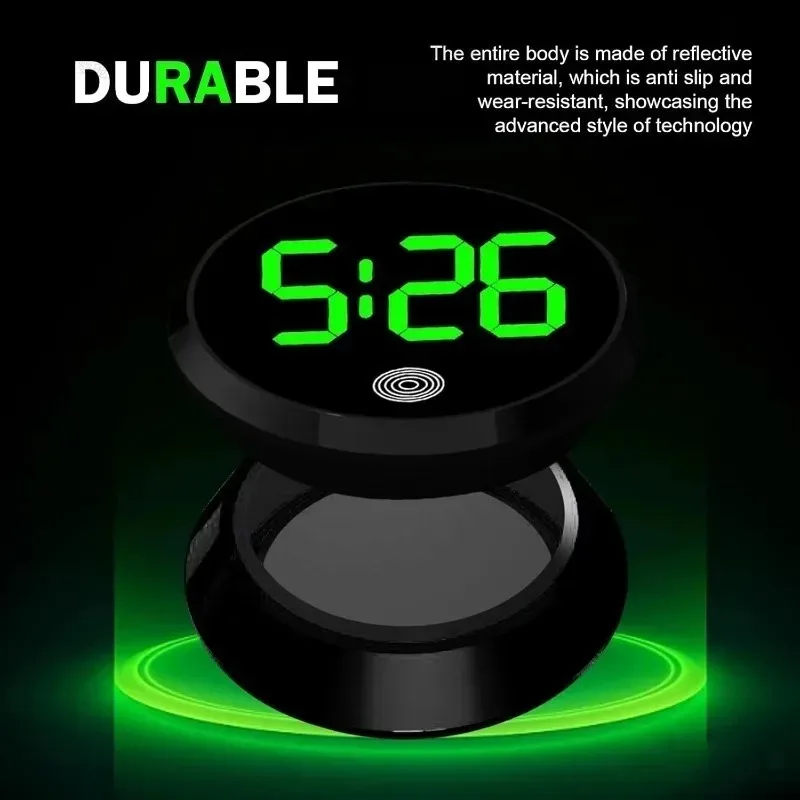 Compact LED Touch-Control Clock with Bright Display