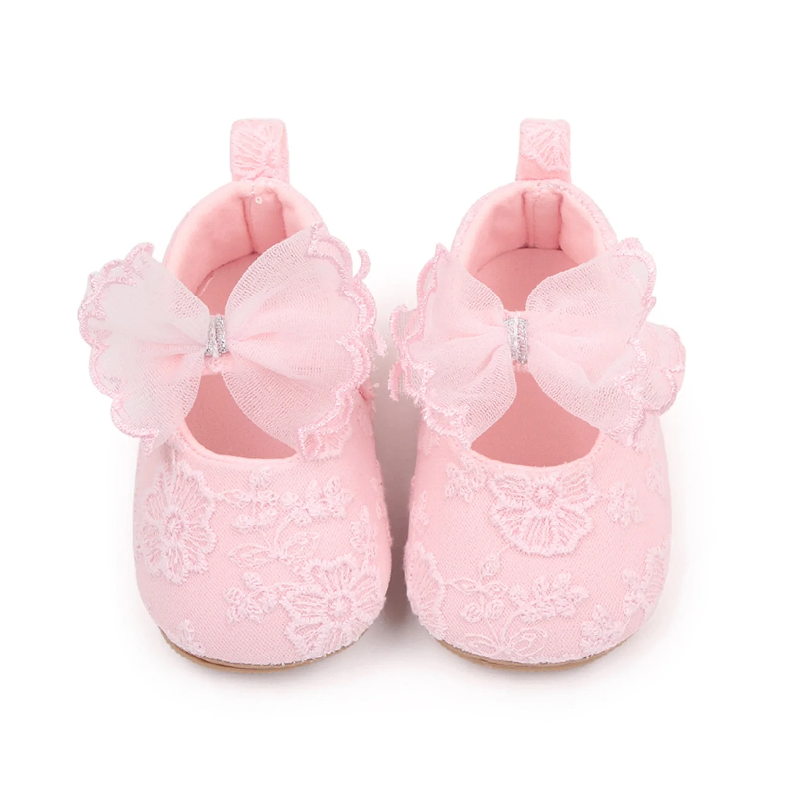 Baby Girls Princess Shoes Soft Bow Lace Flower Non-slip Rubber Soft-Sole Flat Bottom First Walker Shoes Toddler Crib-baby shoes,baby sandals,children flats
