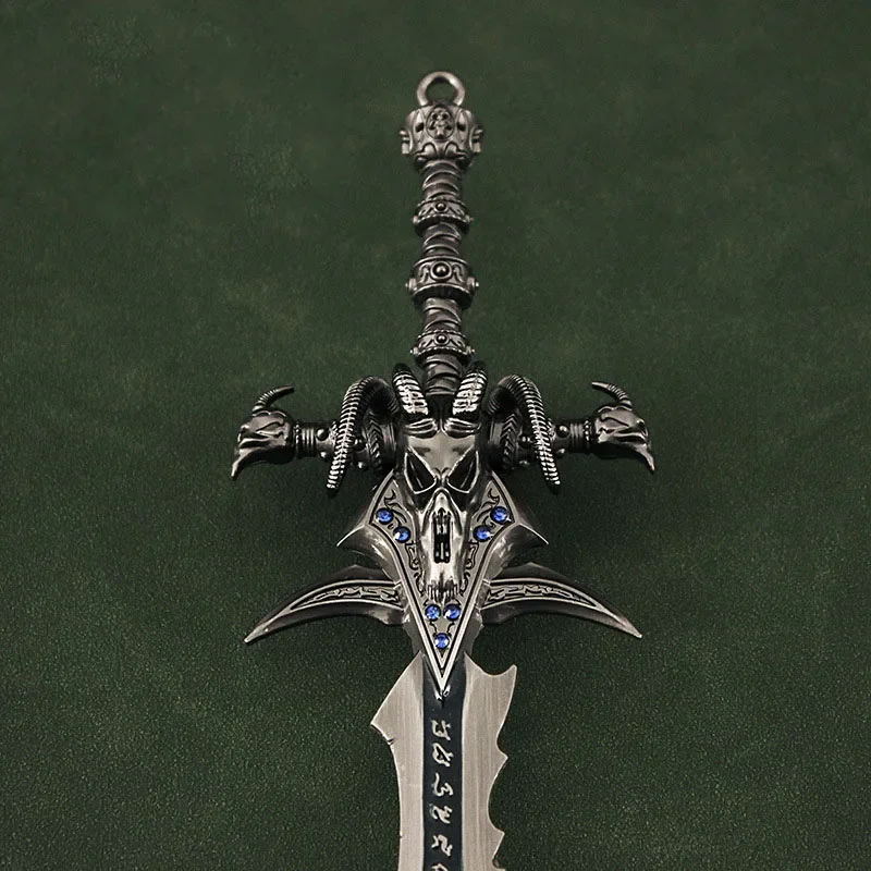 World of Warcraft Weapon 22cm New Frostmourne The Lich King Diamond Inlay Game Peripheral Alloy Knife Katana Samurai Sword Toys 4