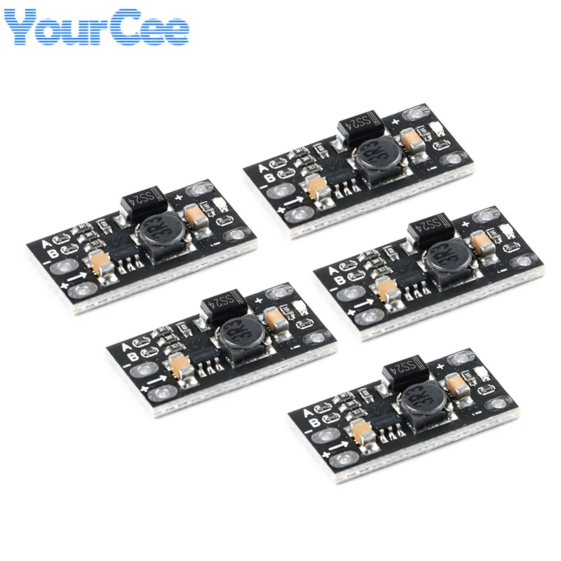 

5PCS Mini DC-DC Boost Step Up Converter Board Module 3.7V to 12V Voltage Regulator PCB Board Lithium Battery Boost