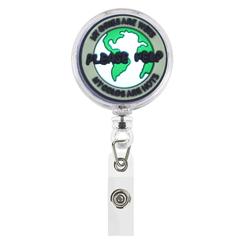 1pc Nurse Retractable Badge Reel With Clip, Fueled By Smiling Face