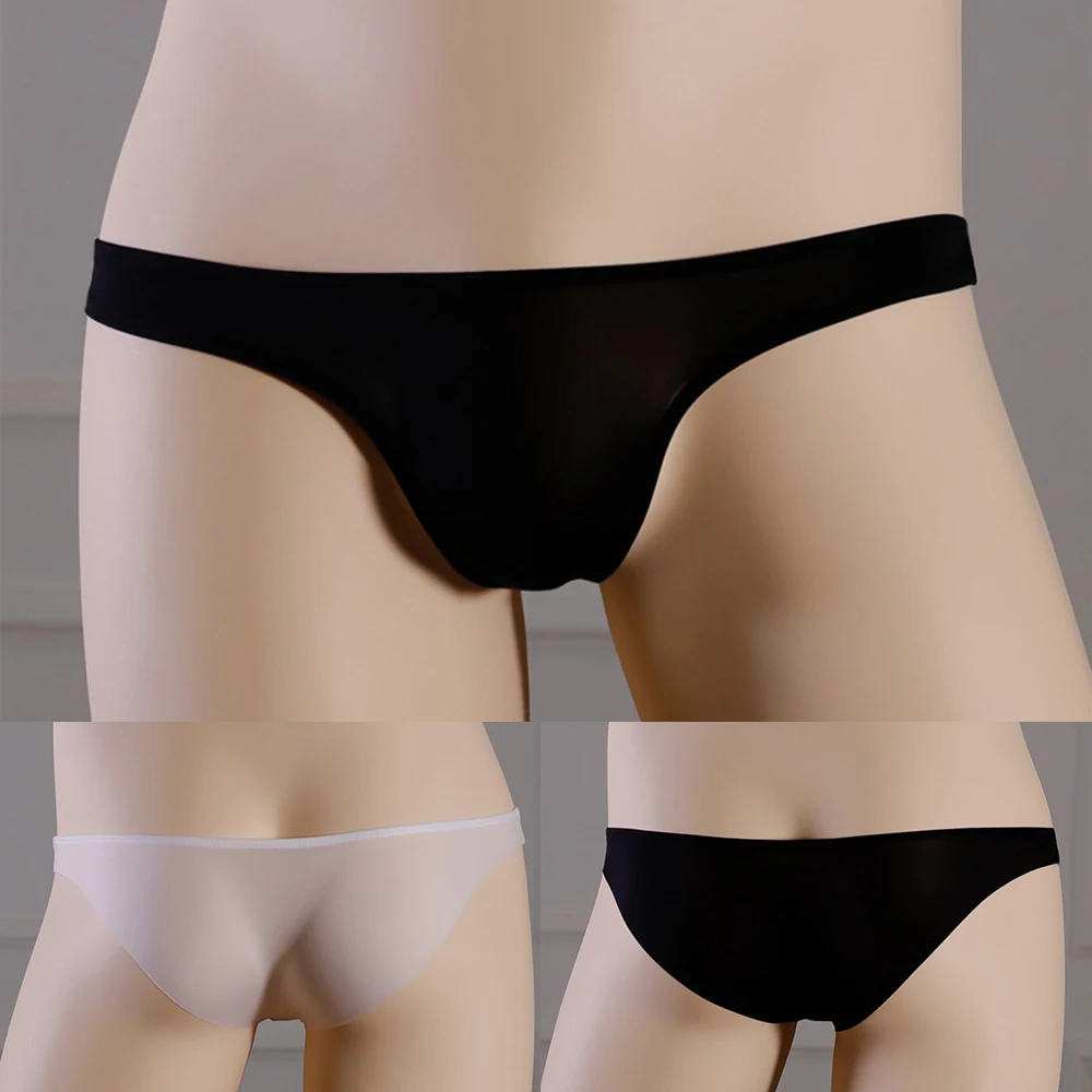 

2022 Bulge Underwear Briefs Men Low Waist Sheer See-Through Thong Low Waist Underpants Panties Boys Youth Swimwear Beachwear