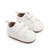 Infant Baby Boys Girls Moccasins Sneakers Solid Color/Contrast Color PU Leather Anti-Slip Sole Prewalker First Walker Shoes 2