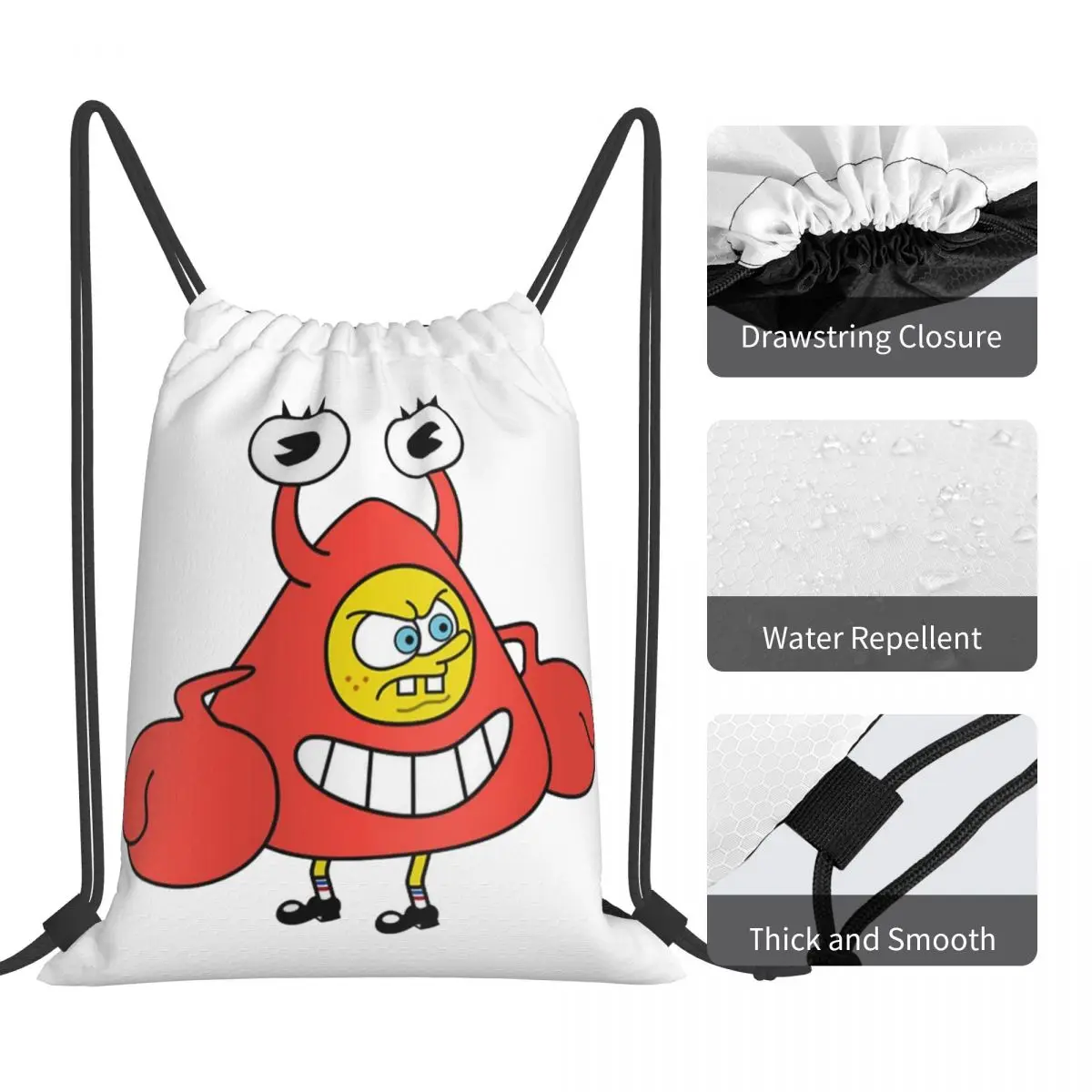 Drawstring Bag Backpack women's school pouch drawstring bag