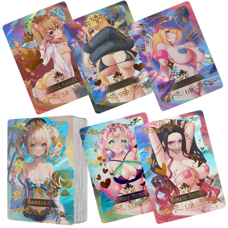 Anime Trading Cards 55Pcs Goddess Story Holographic Cards
