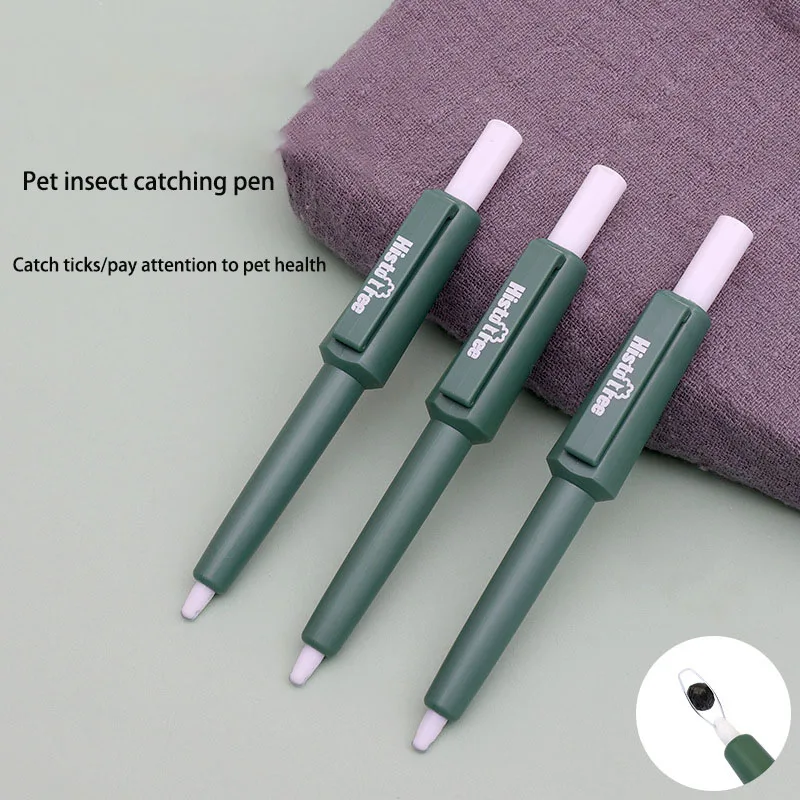 

Pet Bug Catching Pen Cat Dog Beauty Bug Catcher Pet Pen Tick Remove Tool Clip to Remove Lice Pen Grooming Insect Catcher Pet Pen