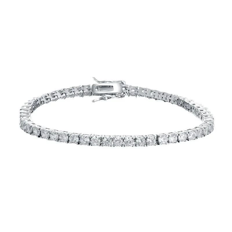 

925 Sterling Silver Bracelet Premium Light Luxury Full Diamond Tennis Chain Christmas Couple Gift Wedding Jewelry Jewelry