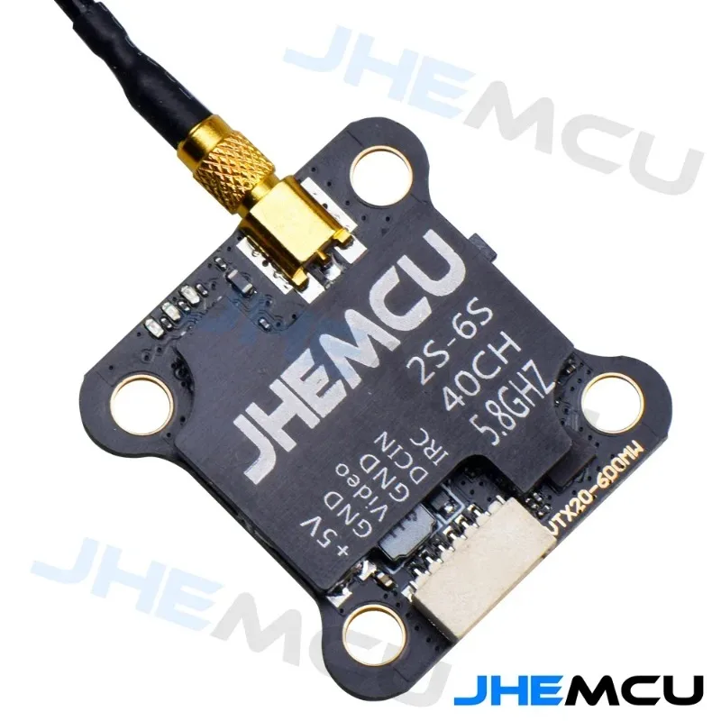 Côté de l'émetteur VTX FPV avec connecteurs et dissipateur thermique, idéal pour drone FPV