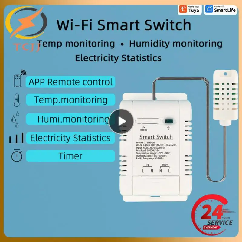

Wi-Fi -16 переключатель беспроводной с контролем температуры и влажности