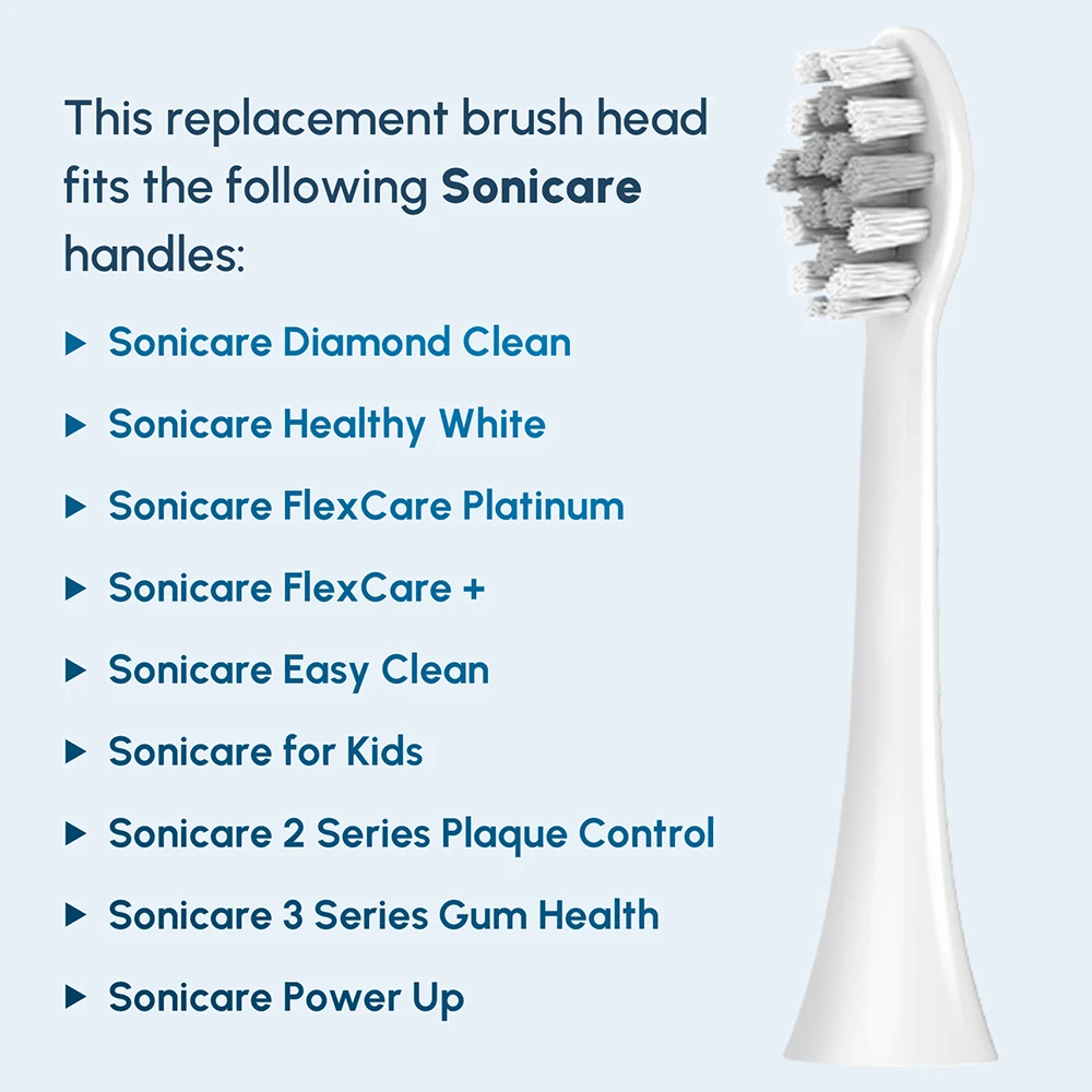 Compatible with Philips Sonicare Electric Toothbrush Replacement Toothbrush Brush Heads 1100 2100 4100 4300 5100 5300 6100 6500