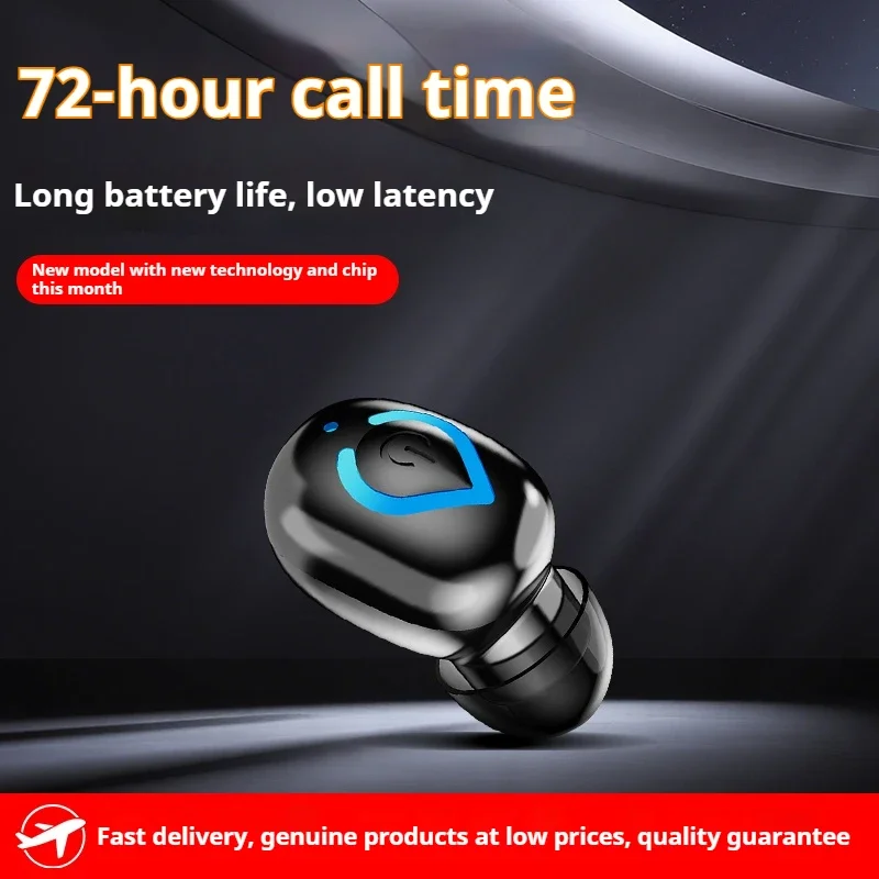 Compact Wireless Bluetooth Noise-Canceling In-Ear Headset with Microphone