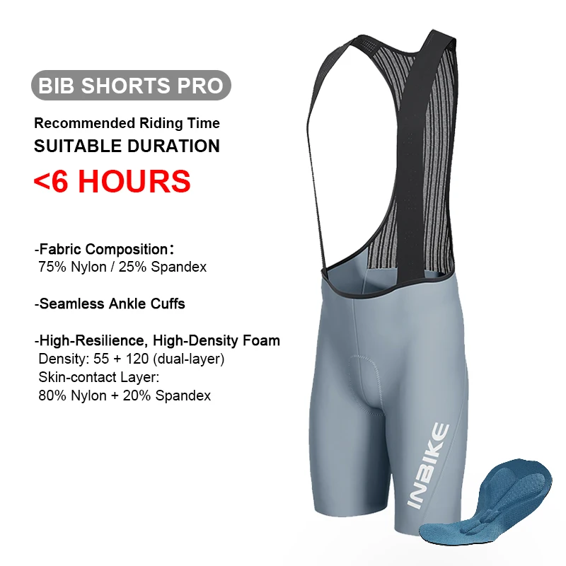 INBIKE メンズ MTB サイクリングビブショーツ自転車乗馬パンツ男