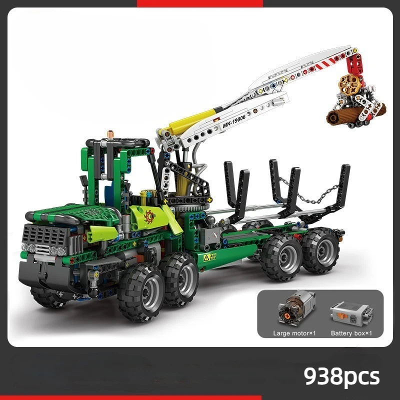 Mold King 19006 Blocchi Tecnici L'App Pneumatic Forest Machine Truck Moc-32456 Model Toys For Kids Regali Di Natale