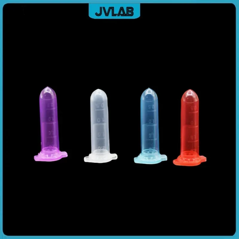 Microtubes Centrifuge Tube 2ml Lab Centrifugal Tube Colourful EP Bottom Round PP Test Snap-cap Clear Scale 100/PK