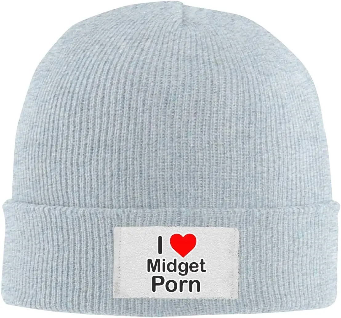 Mens Womens I Love Midget Porn Knit Beanie Hats 100% Acrylic Skull Caps