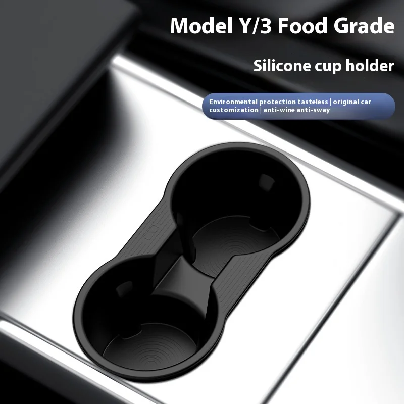 Suitable for Tesla Model 3y door accessory storage box, car cup holder, and interior Y modification_voghion.com