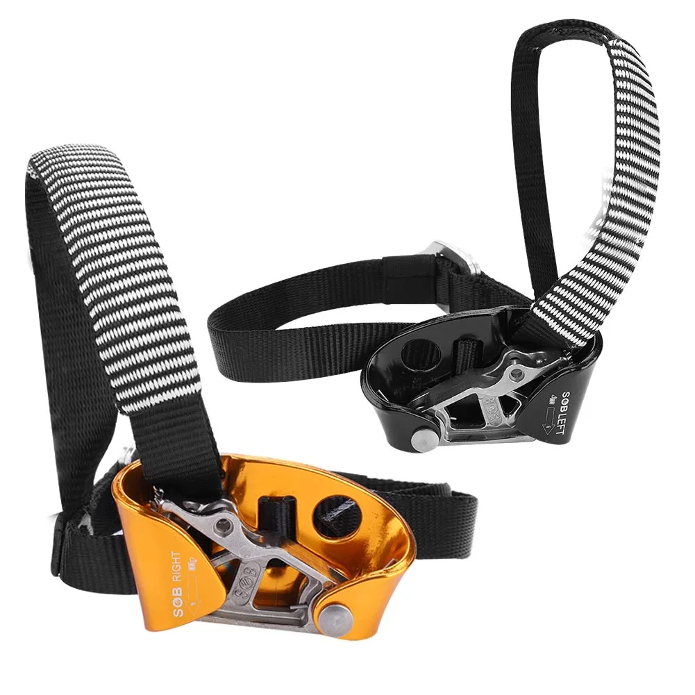 Right/Left Foot Ascender Riser for Outdoor Rock Climbing Mountaineering Equipment