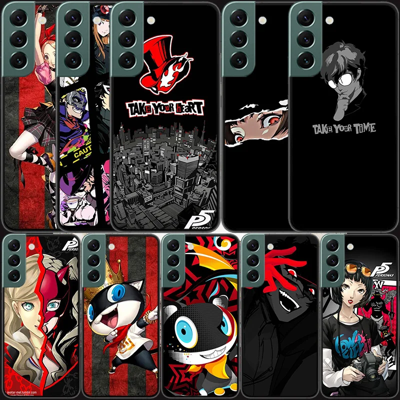 Persona 5 Custodia Per Telefono Anime Per Samsung A02 A03 A03S A04 A04S Galaxy S10 Lite A9 A8 A7 A6 Plus M60S M80S A90 A80 A91 A81 Sh Cover