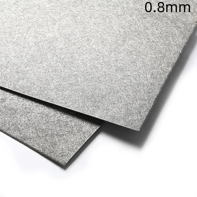 100mmx100mmx0.40mm 0.80mm Thick Titanium Fiber Paper Gas Diffusion Layer Fiber Sintered Ti Felt for Fuel Cell Research