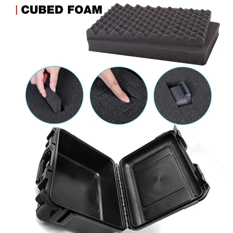 Waterproof Case Tool box organizer box Hard Case Tool Storage box Tough Build Protable Toolbox Instrumengt Plastic tool case 6